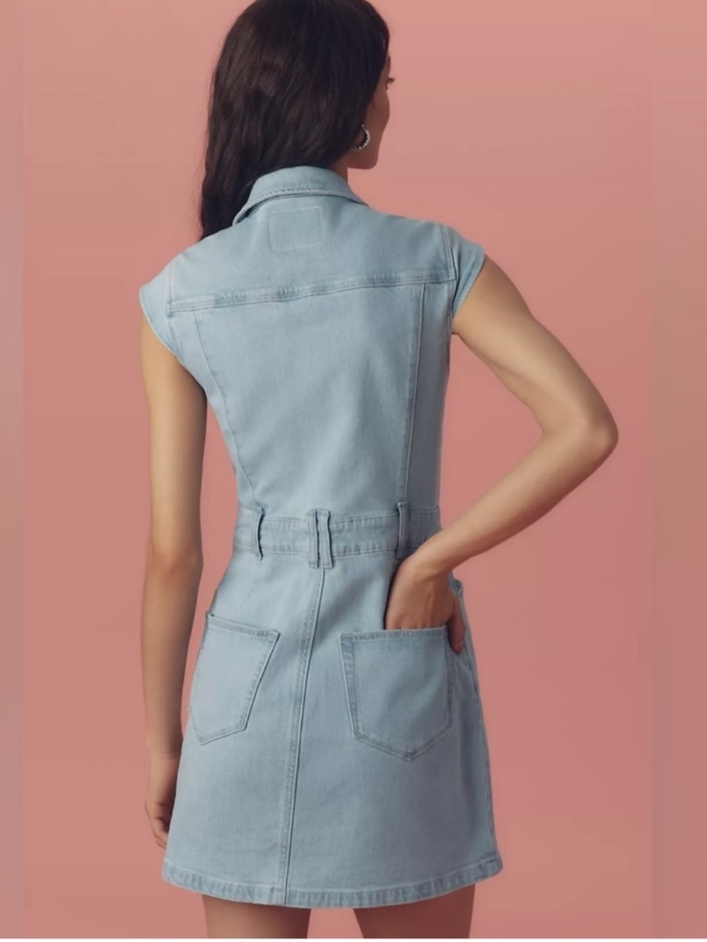 NWT Paige Jaxsyn Denim Dress Jolene Pocket Tayla - Picture 3 of 9